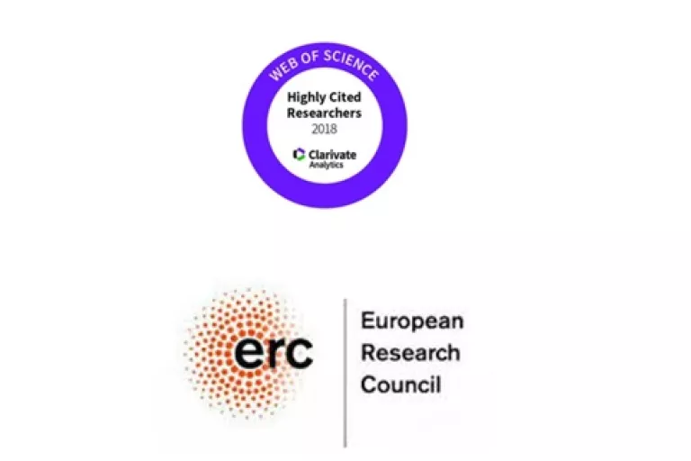 Web of Science en ERC logo