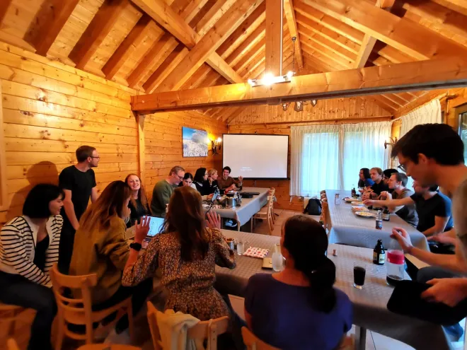 Lab meeting at lab weekend 2023